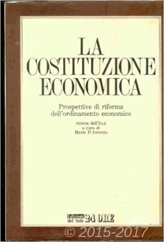 Copertina di La costituzione economica